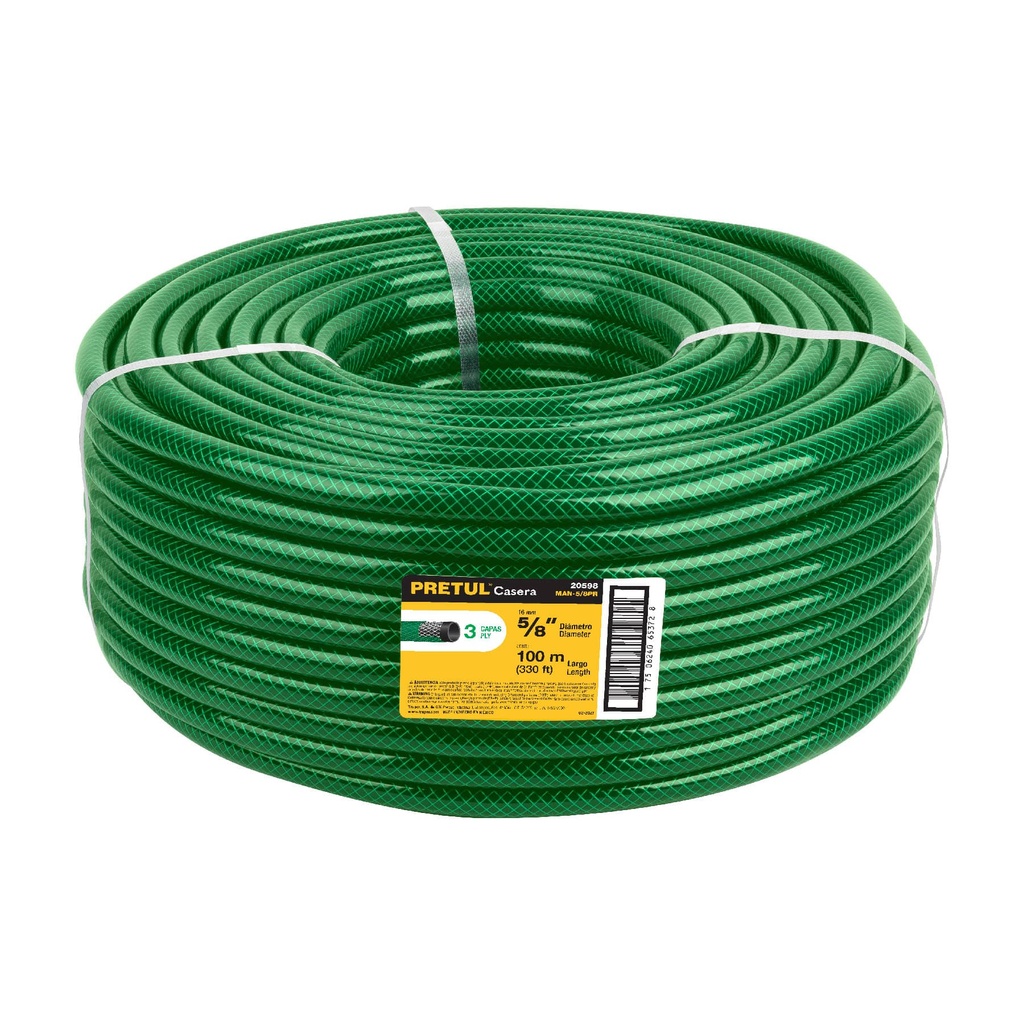 Metro de manguera 5/8' 3 capas en rollo de 100 m, Pretul - Pag 229