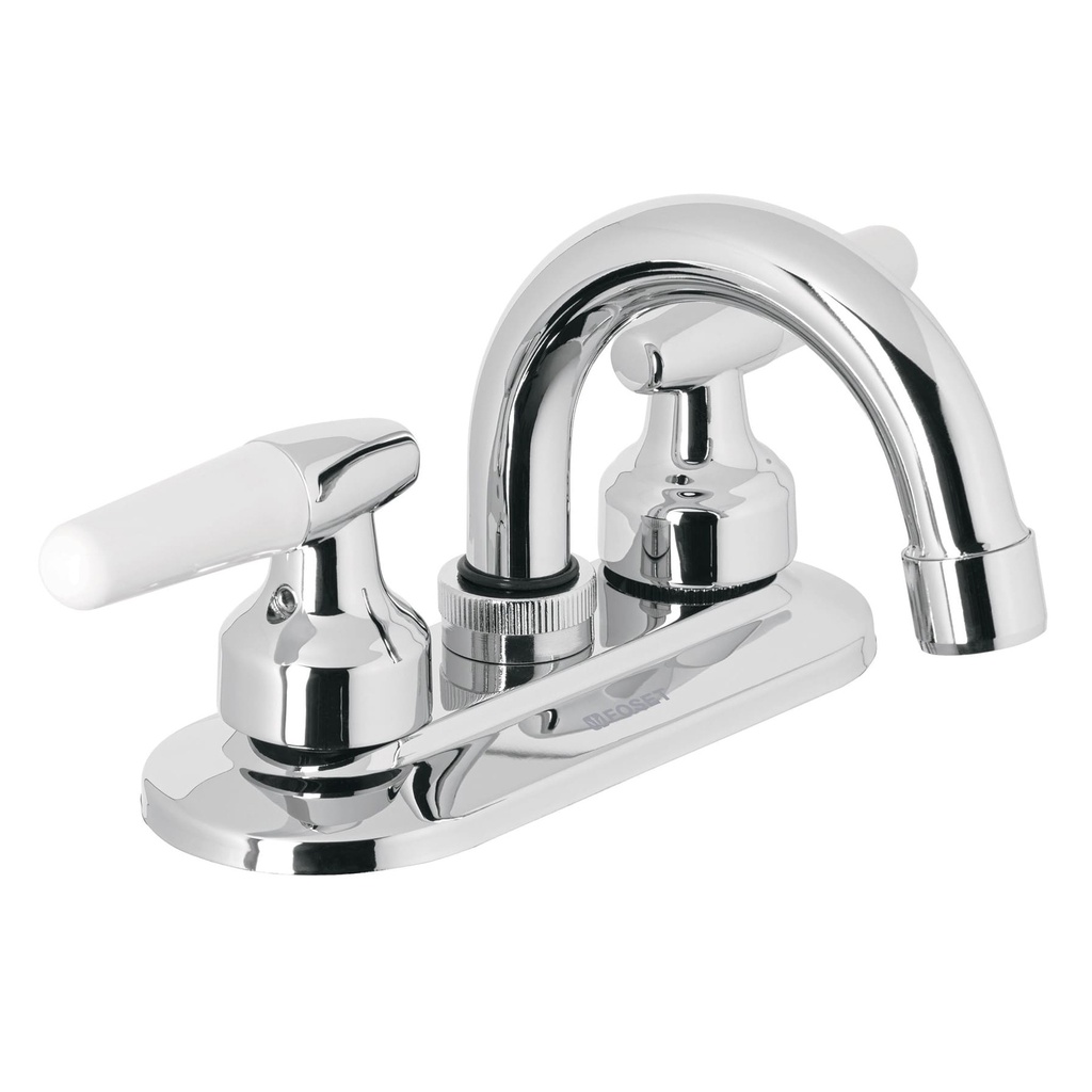 Mezcladora 4' para lavabo, cuello curvo, manerales cono - Pag 468