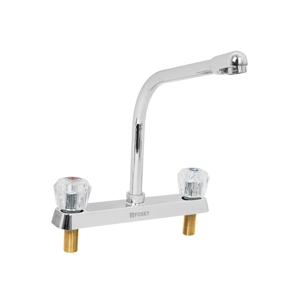 Mezcladora 8' p/fregadero, cuello cobra, manerales acrílico - Pag 469