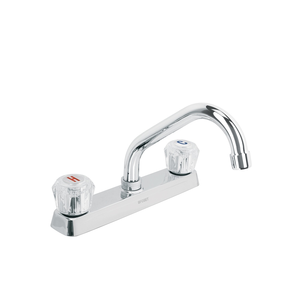 Mezcladora 8' p/fregadero, cuello corto, manerales acrílico - Pag 470