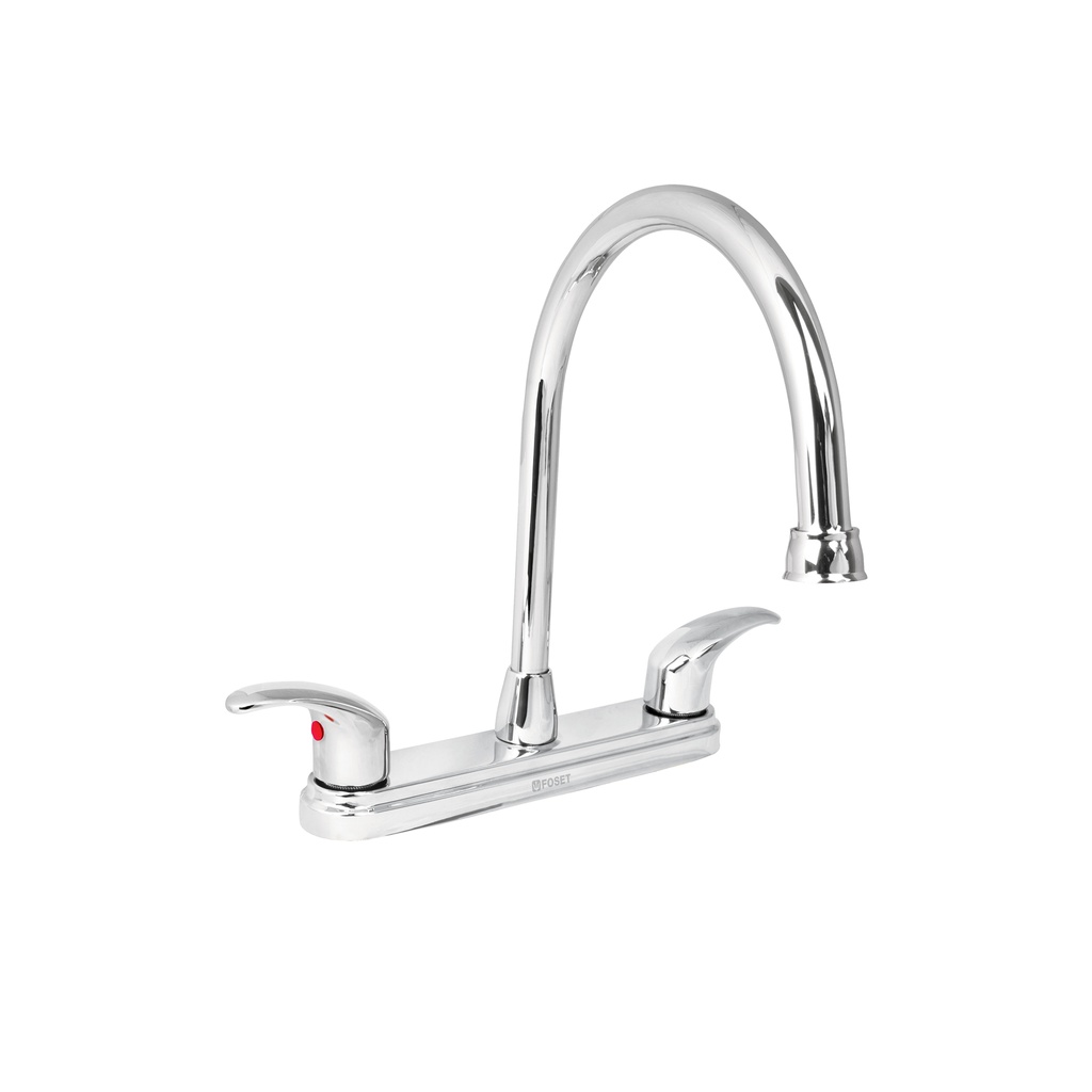 Mezcladora cromo 8' para fregadero, manerales palanca, Aqua