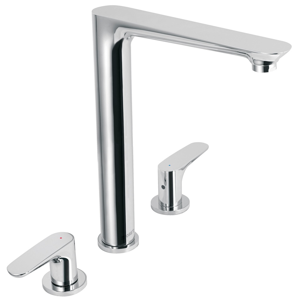 Mezcladora cromo cuello alto para fregadero, Foset Riviera - Pag 491