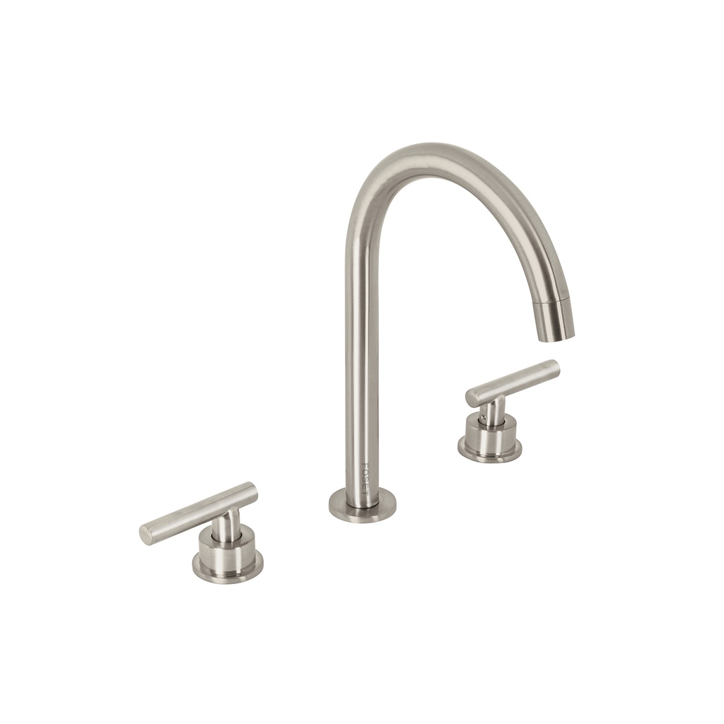 Mezcladora p/lavabo,taladros separados,palanca,satín,Tubig - Pag 480