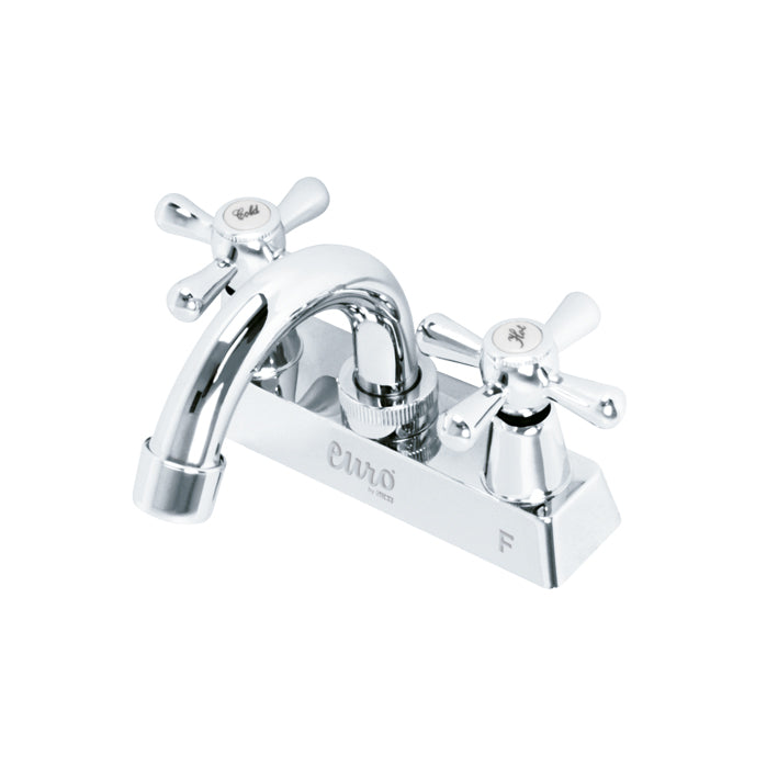 Mezcladora para lavabo 4" cuello curvo maneral tipo 4 puntas