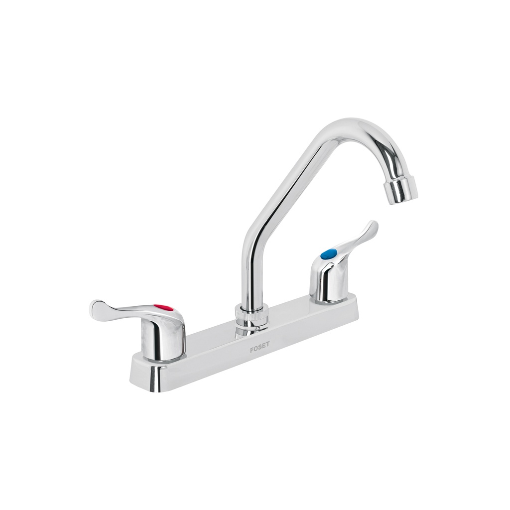 Mezcladora plástica 8' cuello corto para fregadero, palanca