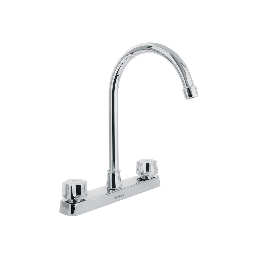 Mezcladora plástica 8' p/fregadero, cuello alto, hex Basic - Pag 471