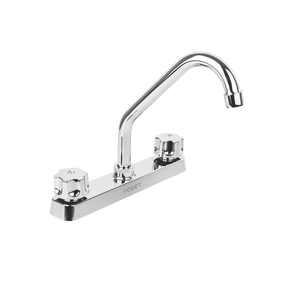 Mezcladora plástica 8' p/fregadero, cuello corto, hex Basic