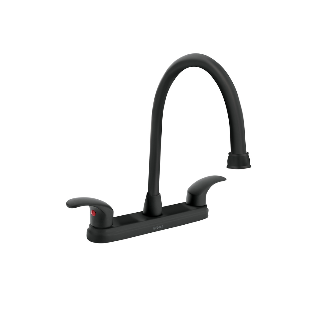 Mezcladora satín 8' para lavabo, cuello largo, palanca,Foset - Pag 475