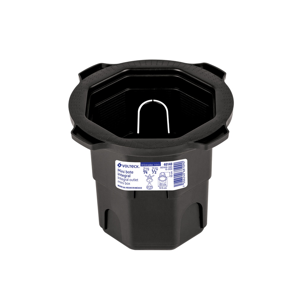 Mini bote integral 10 cm, aro interno de 8.5 cm, Volteck