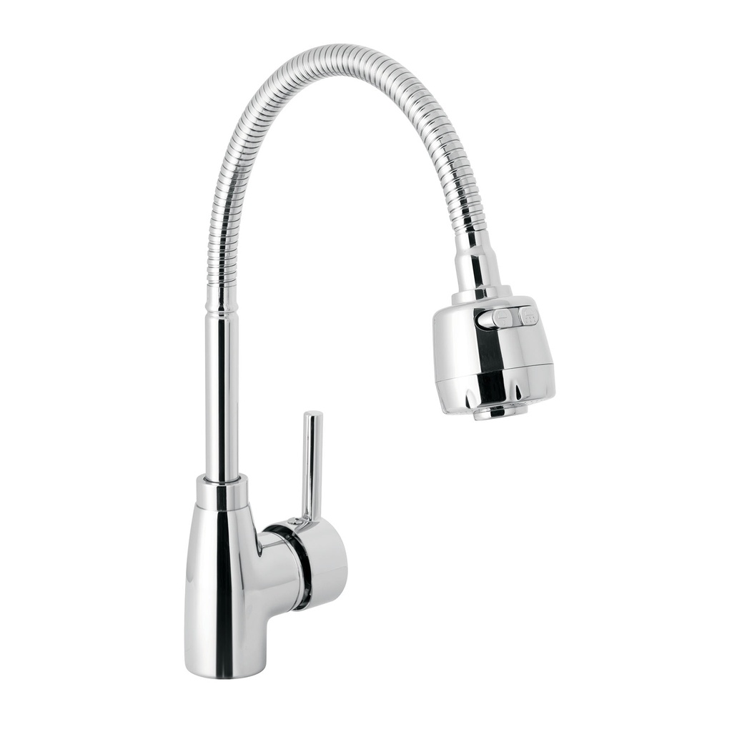 Monomando para fregadero con cuello flexible, cromo, Tubig - Pag 481