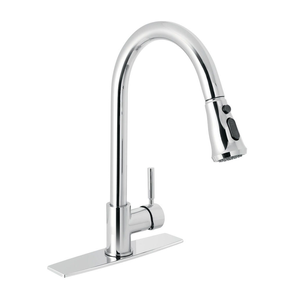 Monomando para fregadero, cuello extraible, cromo, Tubig - Pag 481