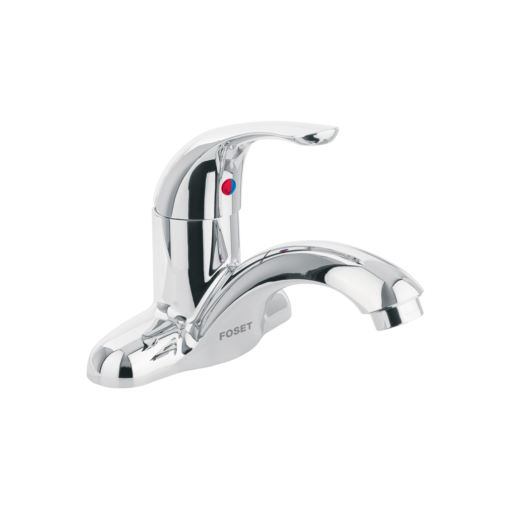 Monomando plástico para lavabo, nariz curva, Foset Basic