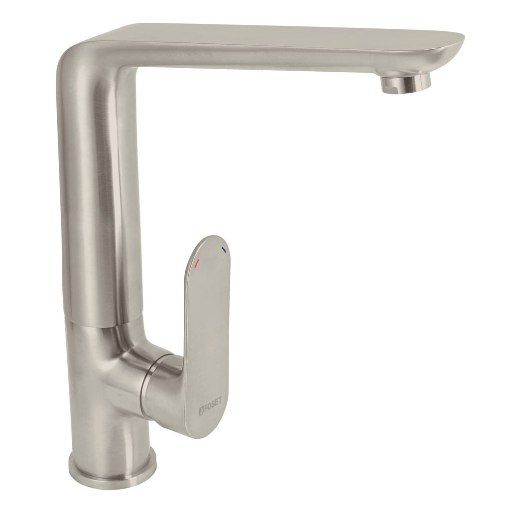 Monomando satín cuello alto para fregadero, Foset Riviera - Pag 491