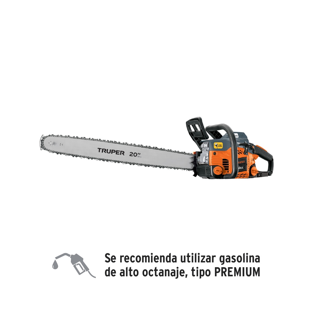 Motosierra 50 cc a gasolina con barra de 20', Truper - Pag 288