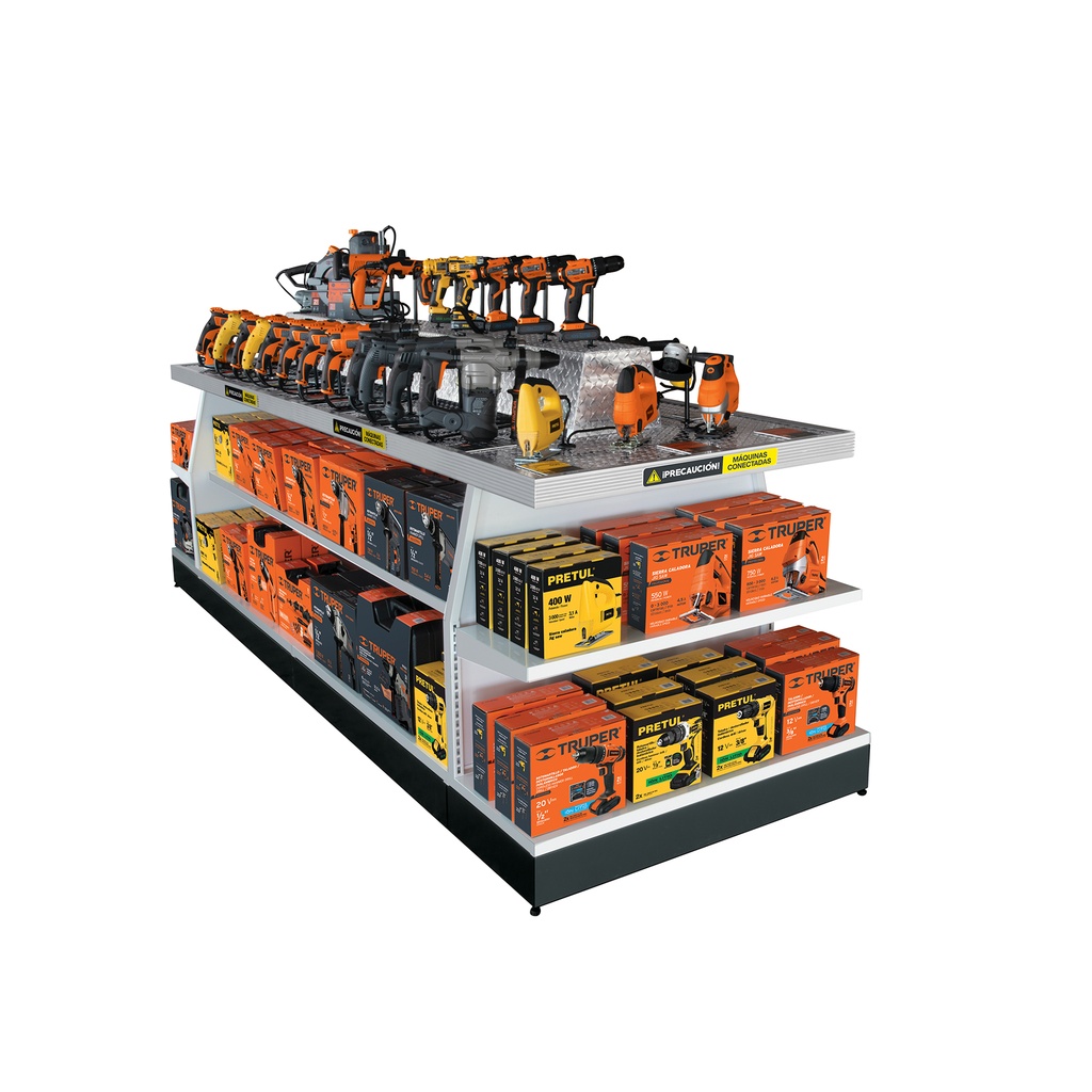 Mueble power center con herramienta eléctrica, Truper