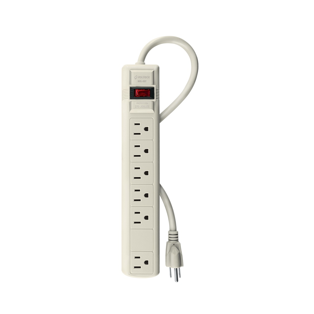 Multicontacto 14 AWG 6 entradas supresor de picos 270 joules - Pag 425