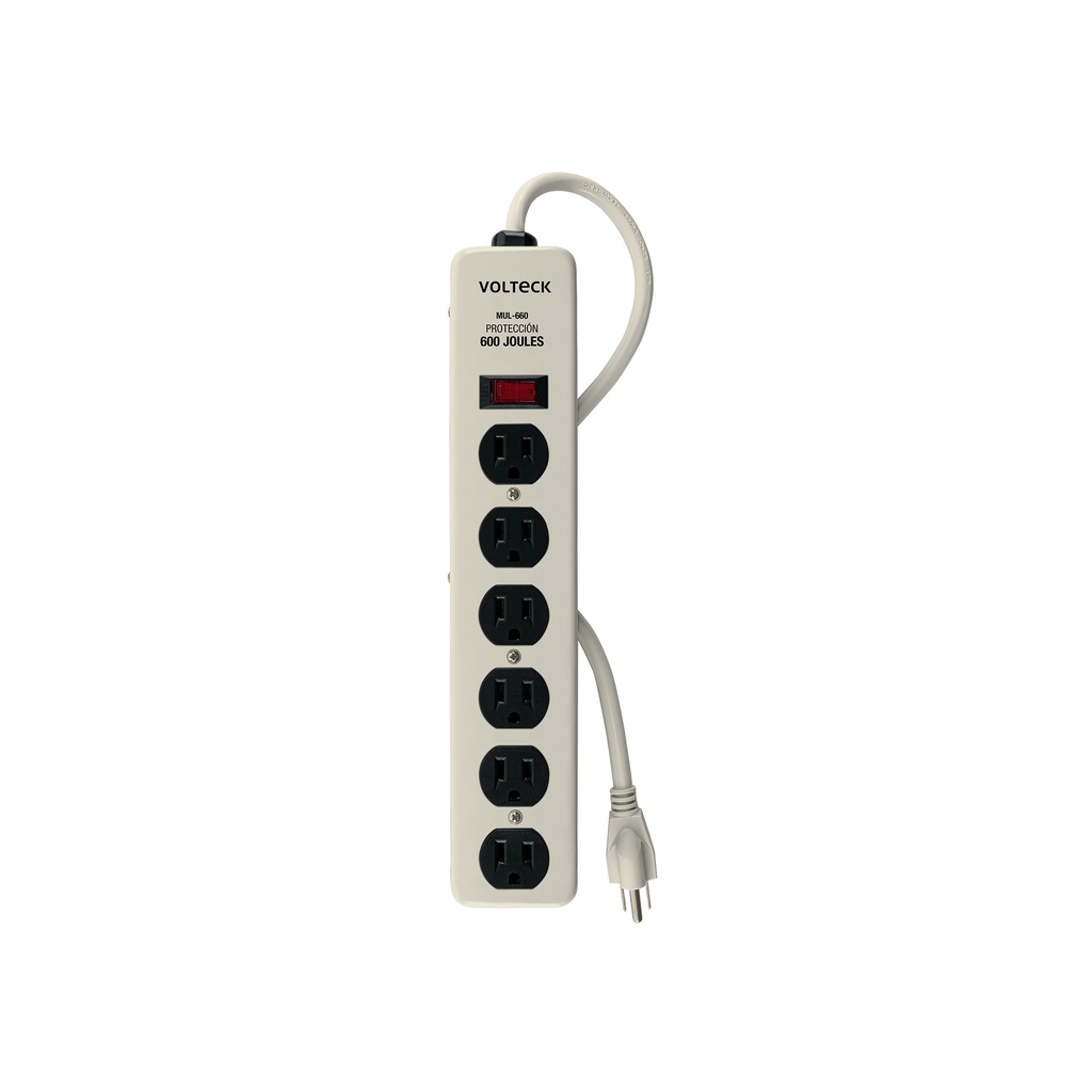 Multicontacto 14 AWG 6 entradas supresor de picos 600 joules - Pag 424