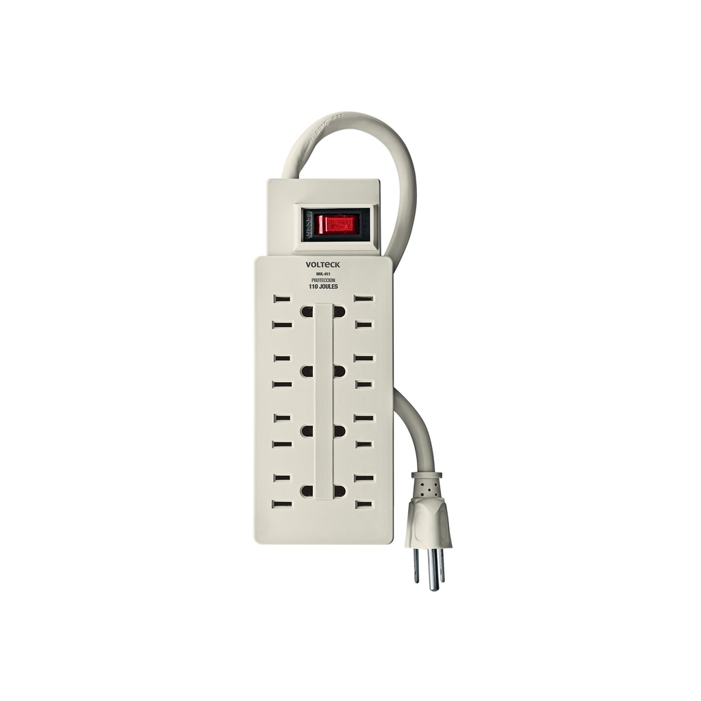 Multicontacto 14 AWG 8 entradas supresor de picos 110 joules - Pag 425