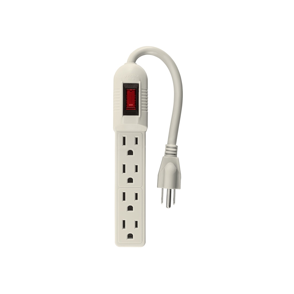 Multicontacto 16 AWG doméstico 4 entradas, Volteck