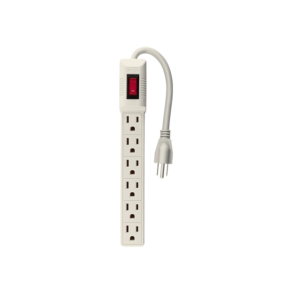 Multicontacto 16 AWG doméstico 6 entradas, Volteck - Pag 425