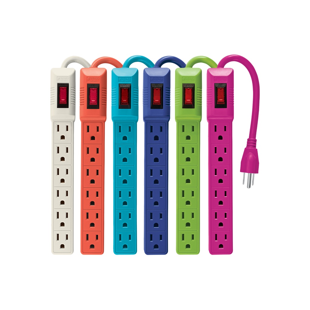 [T46021] Multicontacto 16 AWG doméstico 6 entradas, colores a granel - Pag 425,615