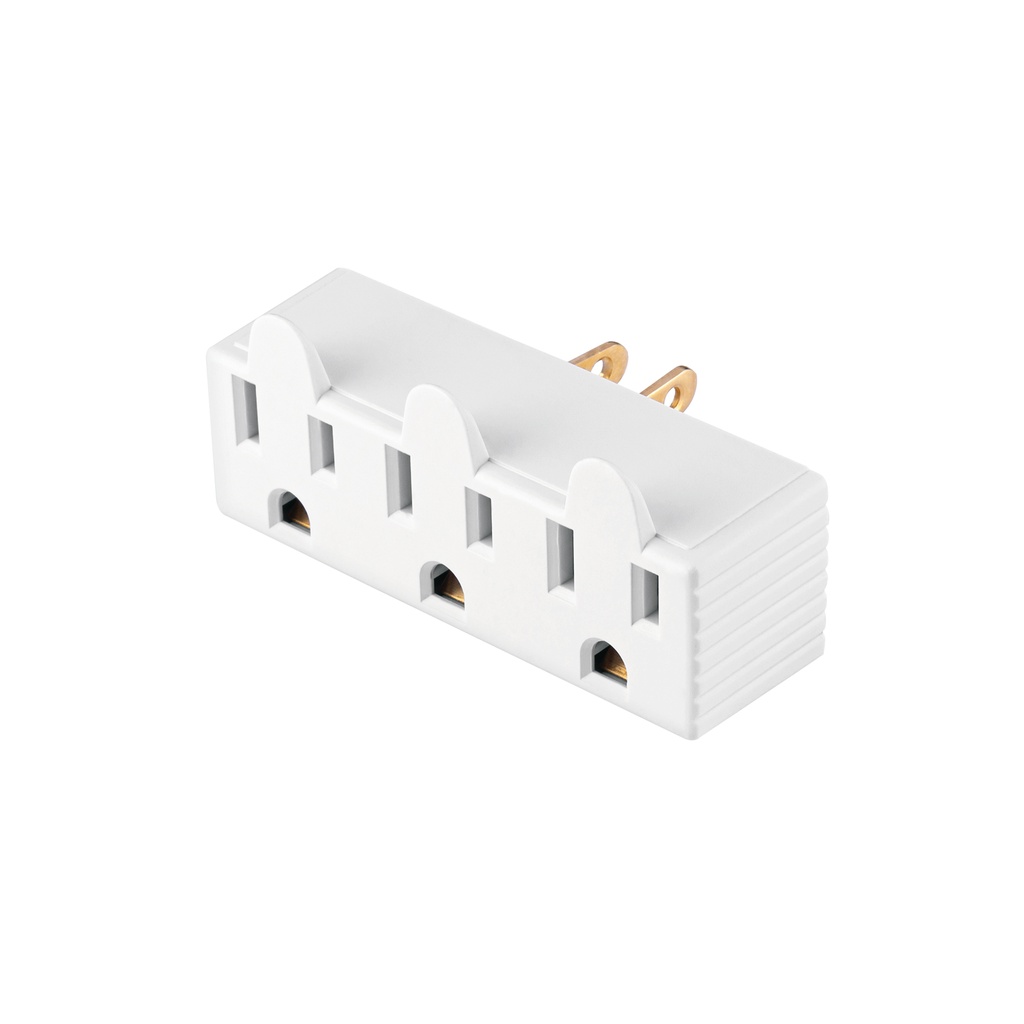 Multicontacto de barra triple aterrizado, a granel, Volteck