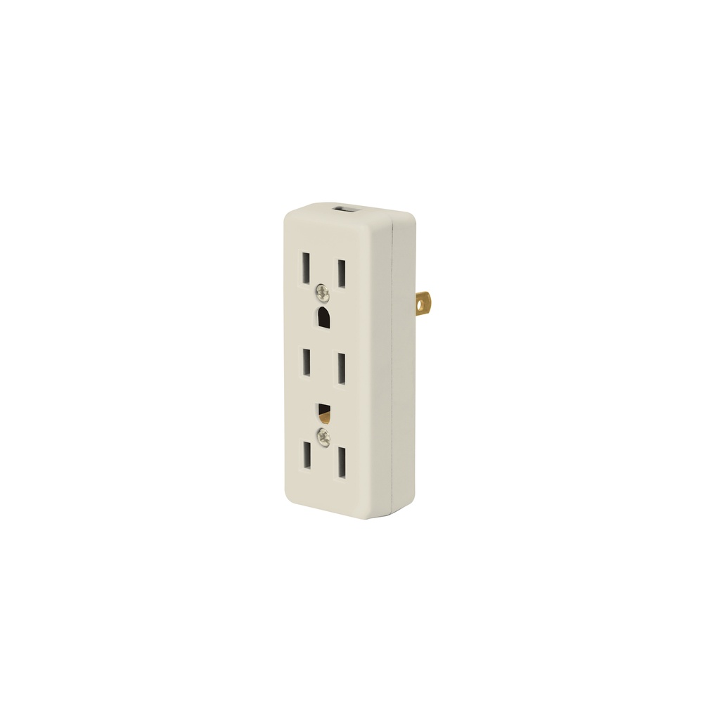 Multicontacto triple, 2 polos + tierra, Volteck