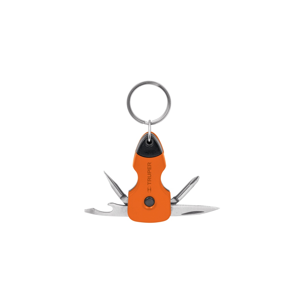 Multiherramienta 6 funciones, con LED, tipo llavero, Truper - Pag 292