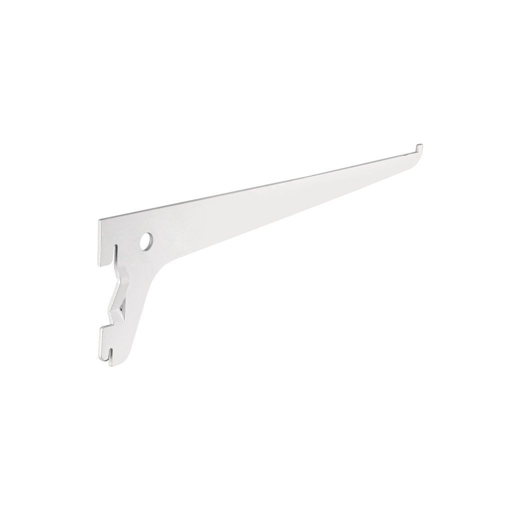Ménsula plana blanca para cremallera sencilla, 25cm, Fiero