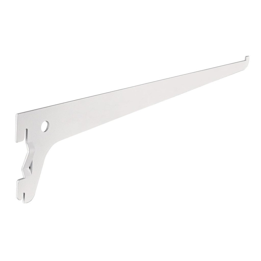 Ménsula plana blanca para cremallera sencilla, 30cm, Fiero - Pag 563
