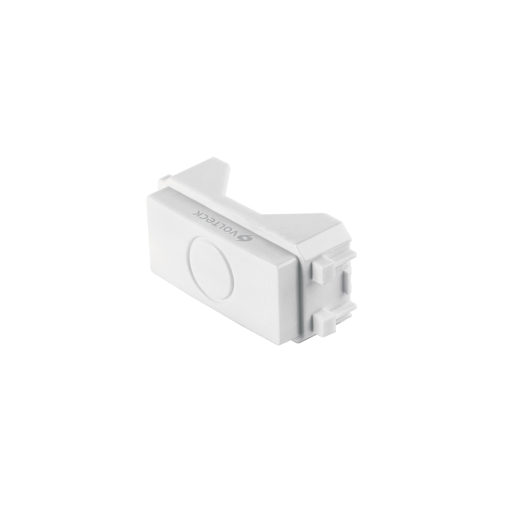 Módulo (tapón) ciego, línea Italiana, color blanco, Volteck