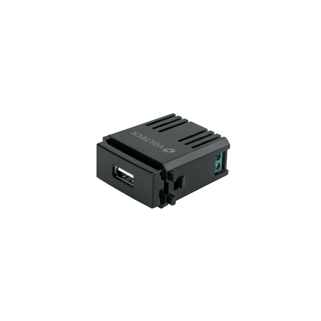 Módulo USB, línea Italiana, color negro, Volteck - Pag 393