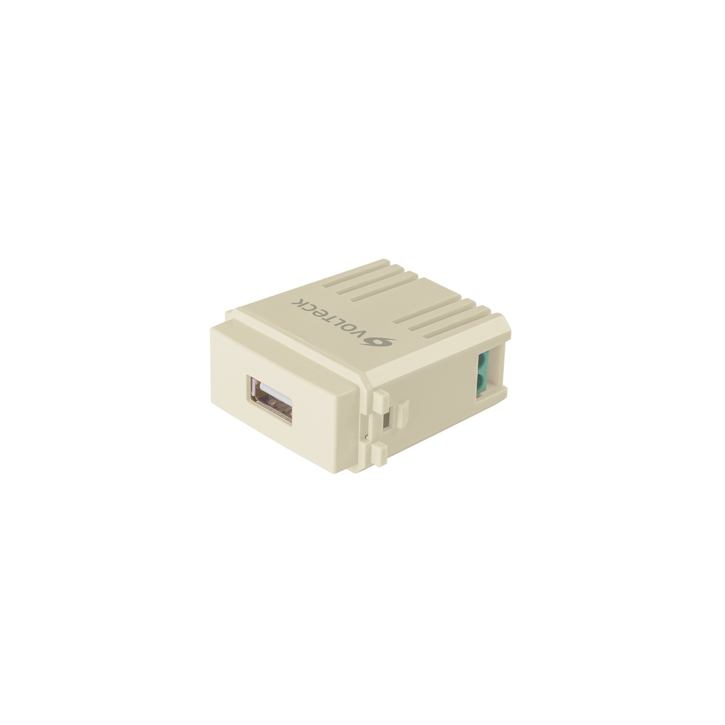 Módulo puerto USB, línea Italiana, color marfil, Volteck - Pag 393