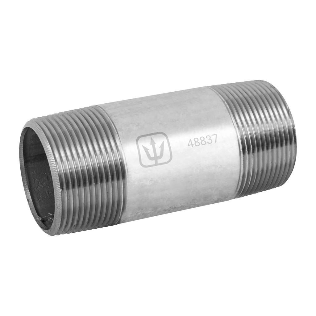 Niple de acero galvanizado 1-1/2 x 4', Foset - Pag 535