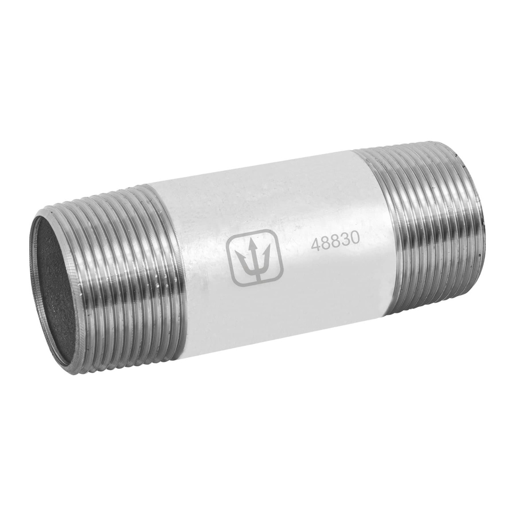 Niple de acero galvanizado 1-1/4 x 4', Foset - Pag 709