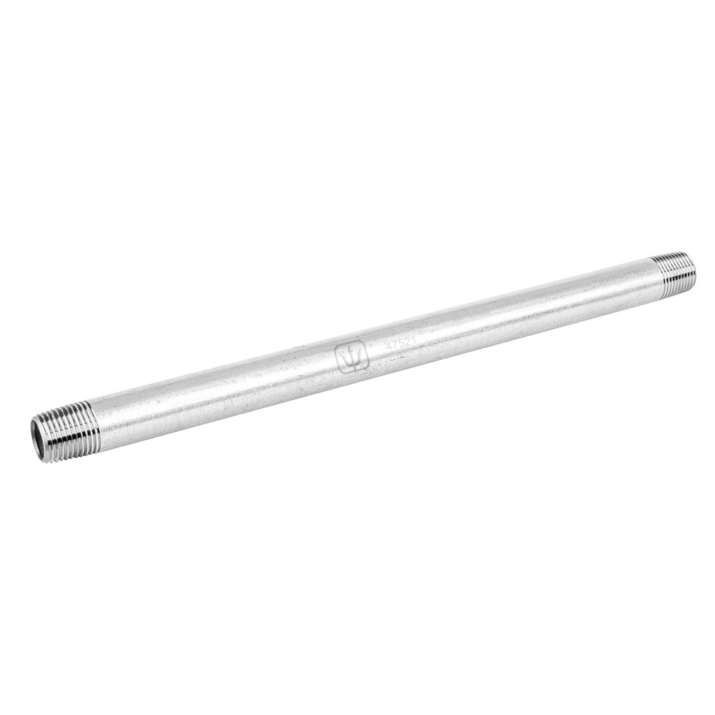 Niple de acero galvanizado 1/2' x 12', Foset - Pag 535