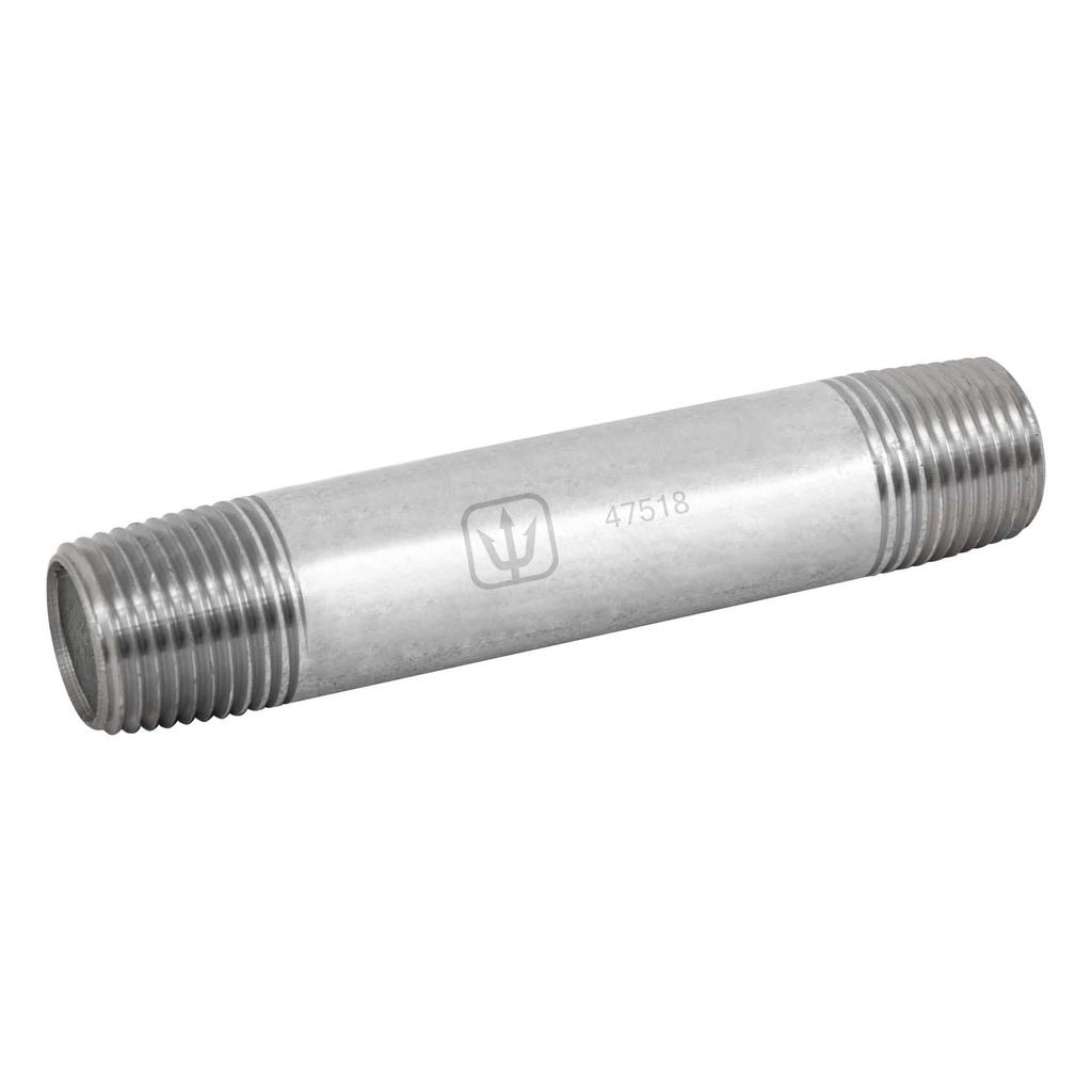 Niple de acero galvanizado 1/2' x 4', Foset - Pag 535