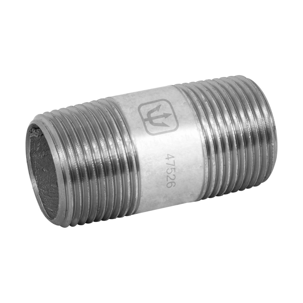 Niple de acero galvanizado 3/4' x 2', Foset - Pag 709