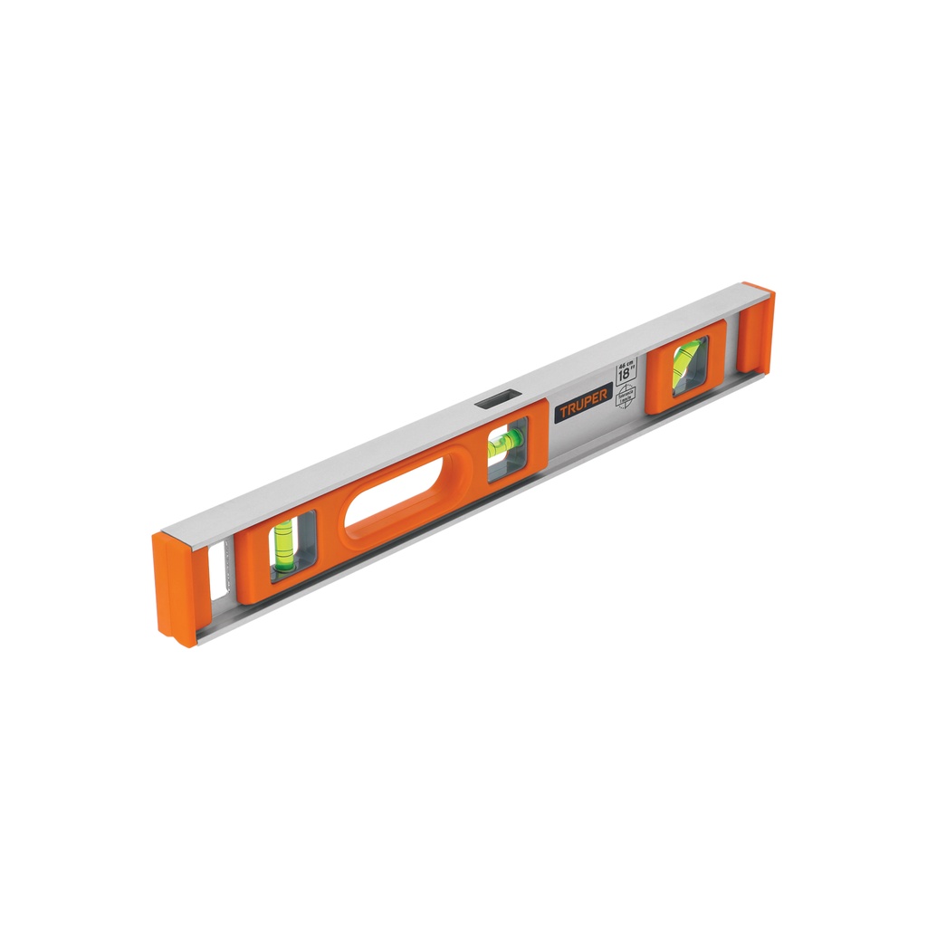 Nivel de 18' cuerpo de aluminio con protección de ABS