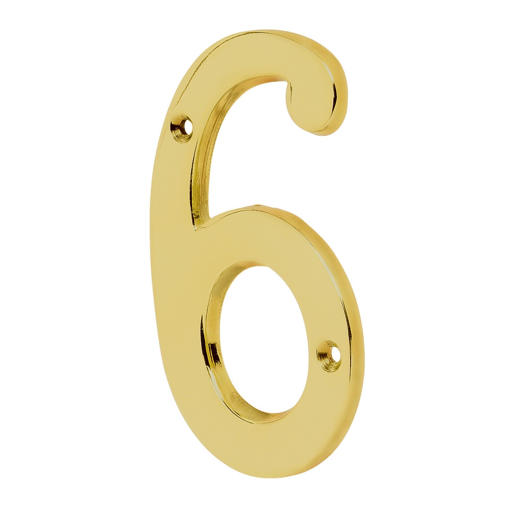 Número de latón sólido de 4', No.6, Hermex - Pag 594