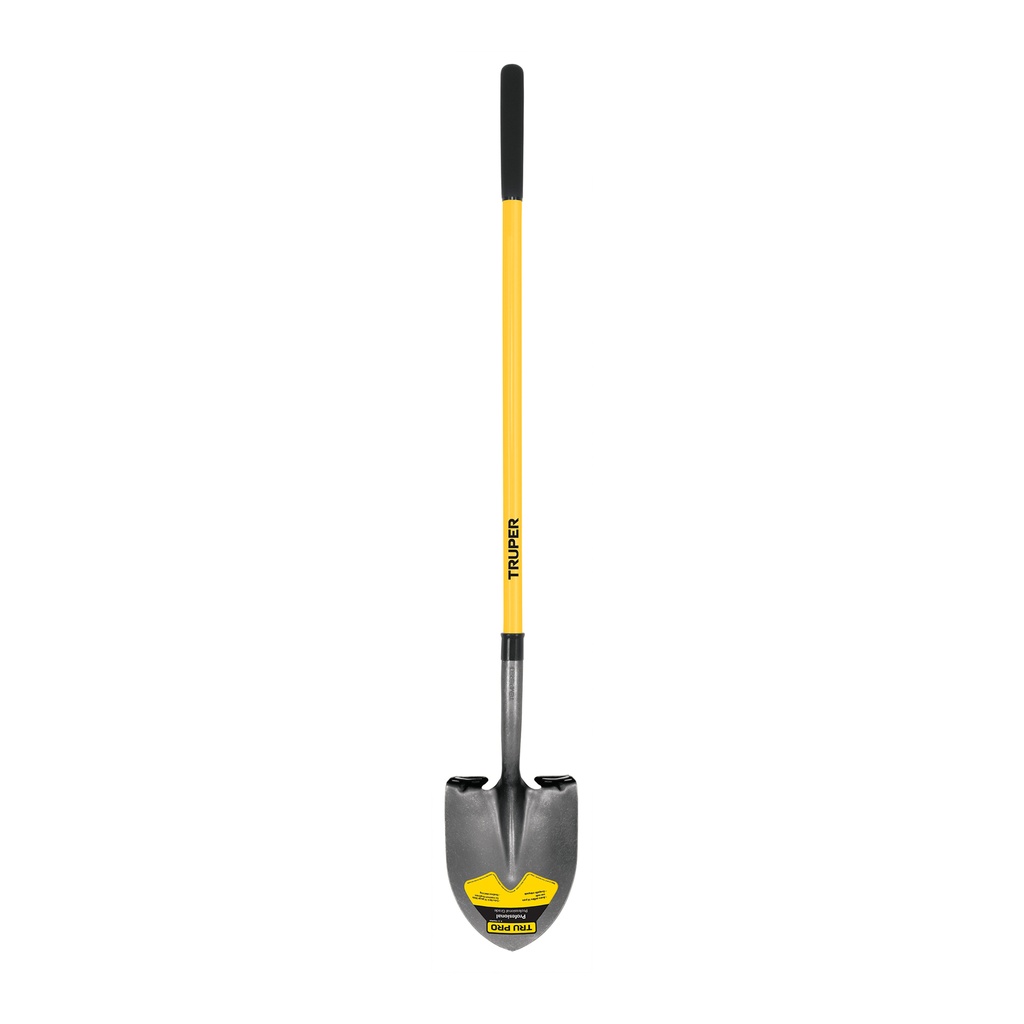 Pala redonda Tru Glass, mango largo de fibra de vidrio