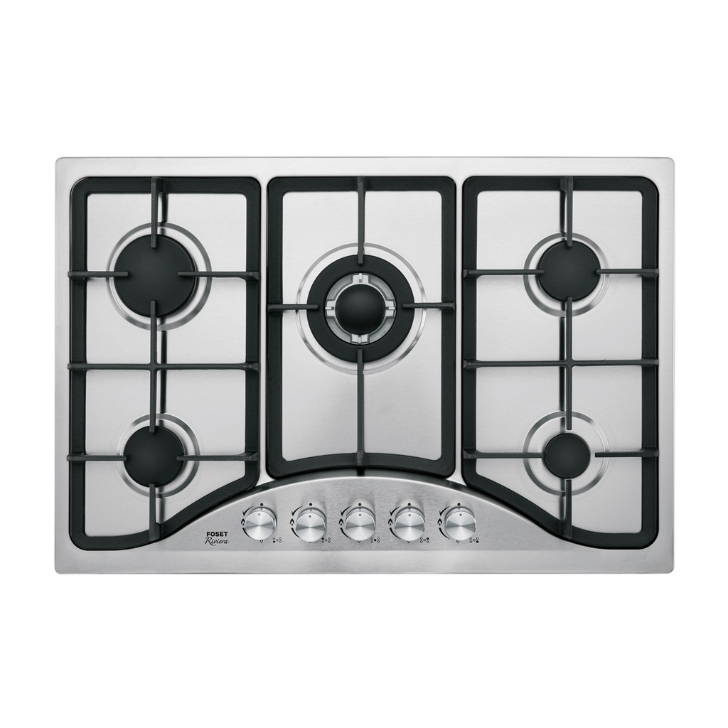 Parrilla gas empotrable 75cm, 5 quem, acero inox, Riviera - Pag 544