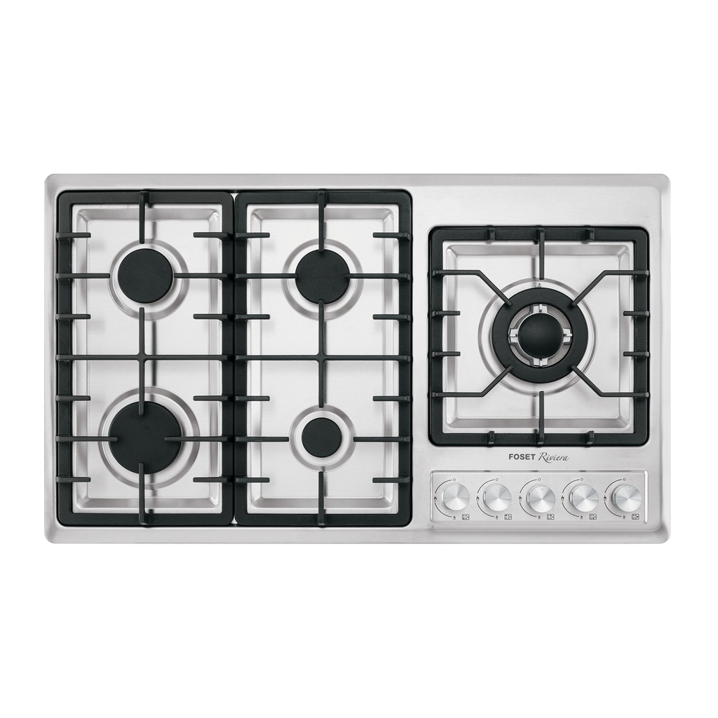 Parrilla gas empotrable 90cm, 5 quem, lateral, inox, Riviera - Pag 544