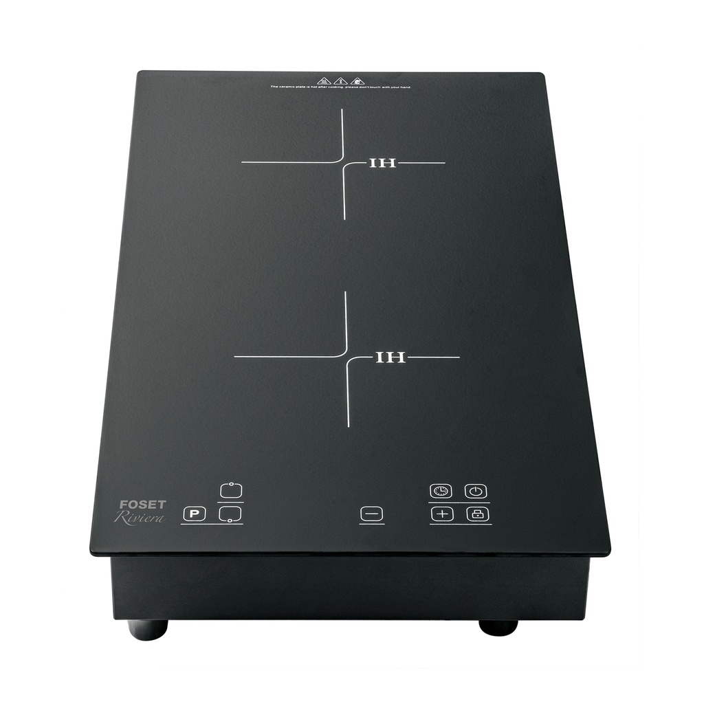 [T46917] Parrilla inducción empotrable 30cm, 2 quem, vidrio, Riviera