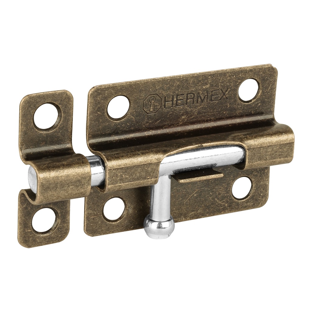 [T45727] Pasador de barril de acero latón antiguo 3', Hermex