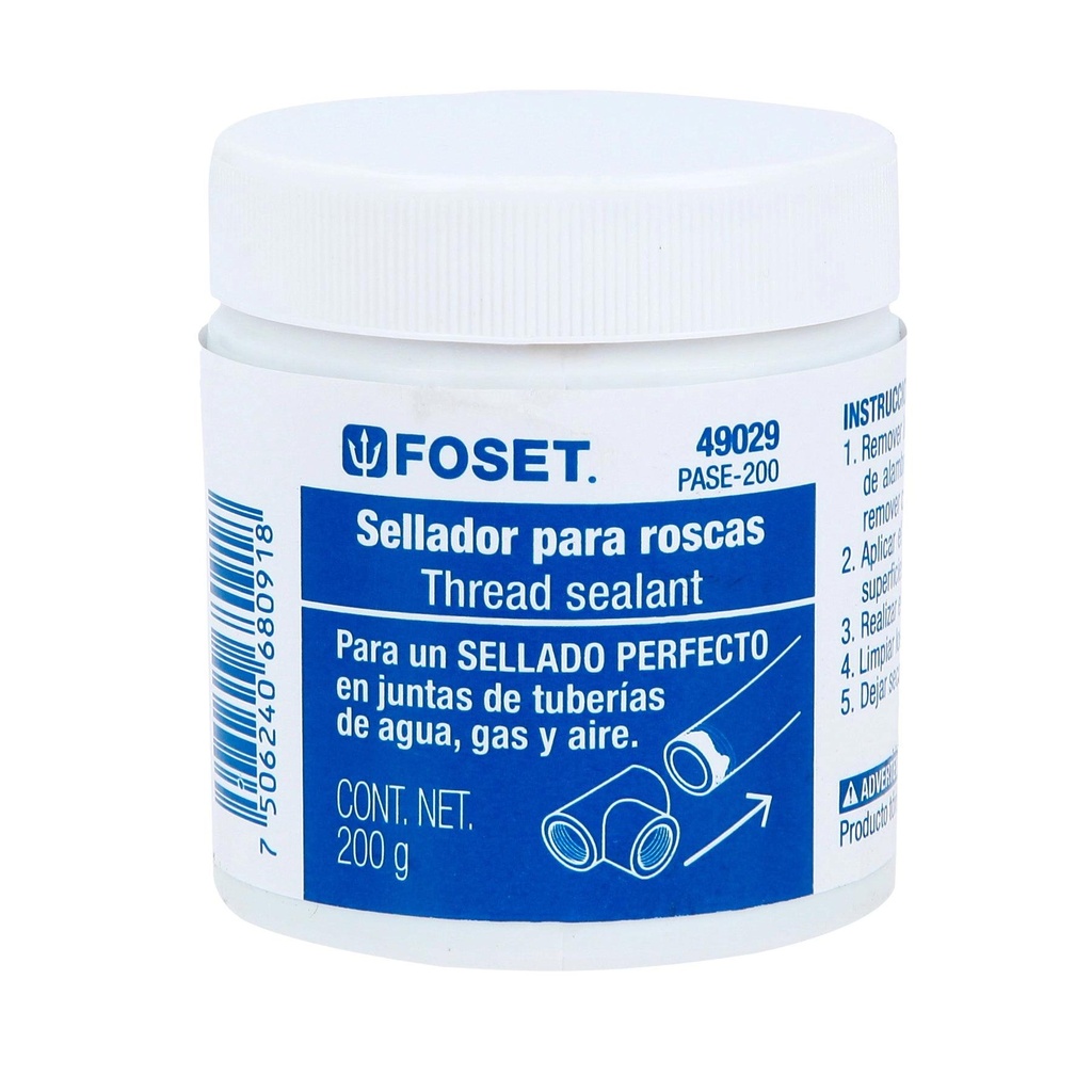 Pasta sellador de roscas de 200 g, Foset - Pag 113, 709