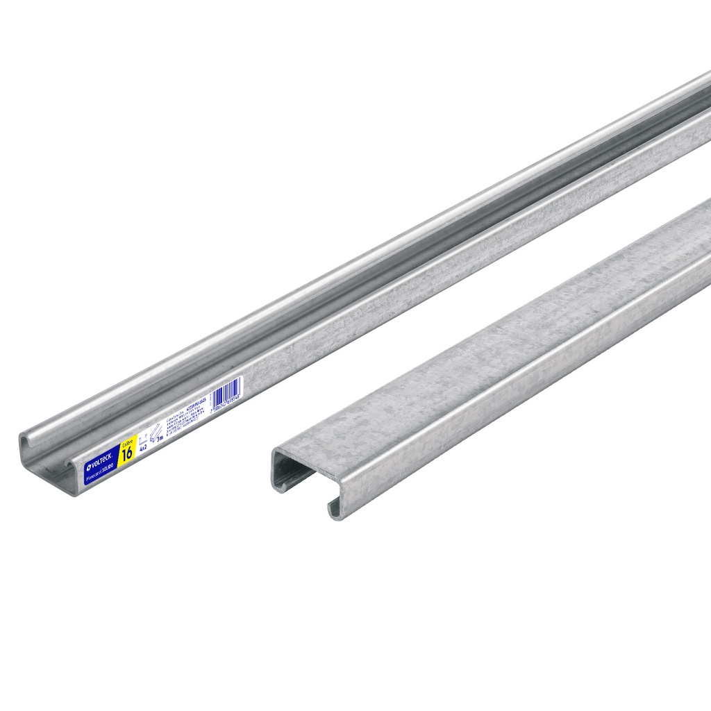 Perfil unicanal sólido de 3 m, 4 x 2 cm, calibre 16, Volteck - Pag 434