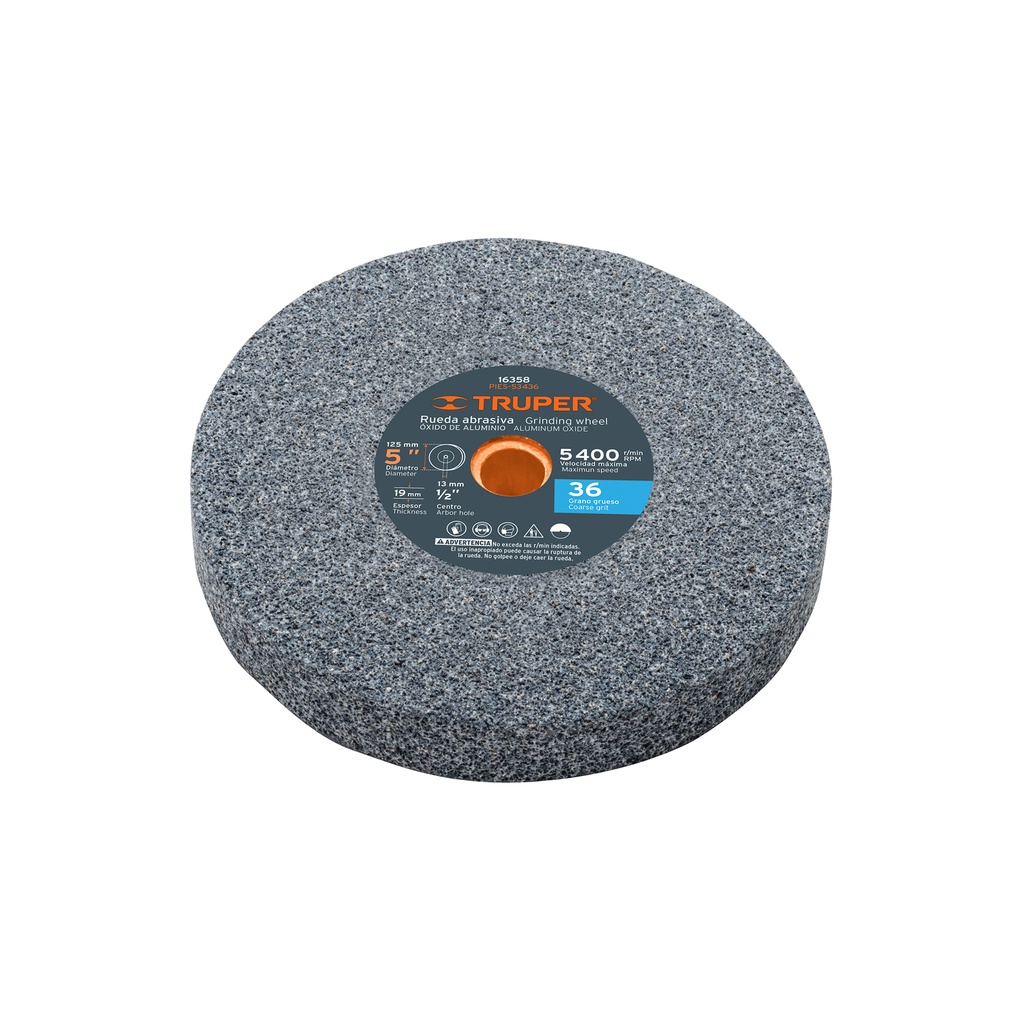 Piedra para esmeril 5 X 3/4' óxido de aluminio, grano 36