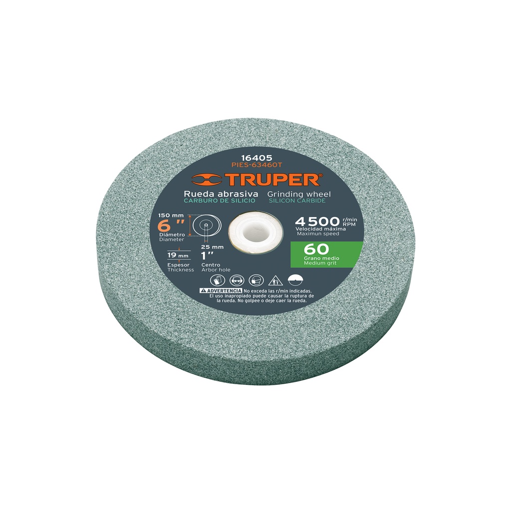 [T16405] Piedra para esmeril 6 X 3/4', carburo de silicio, grano 60