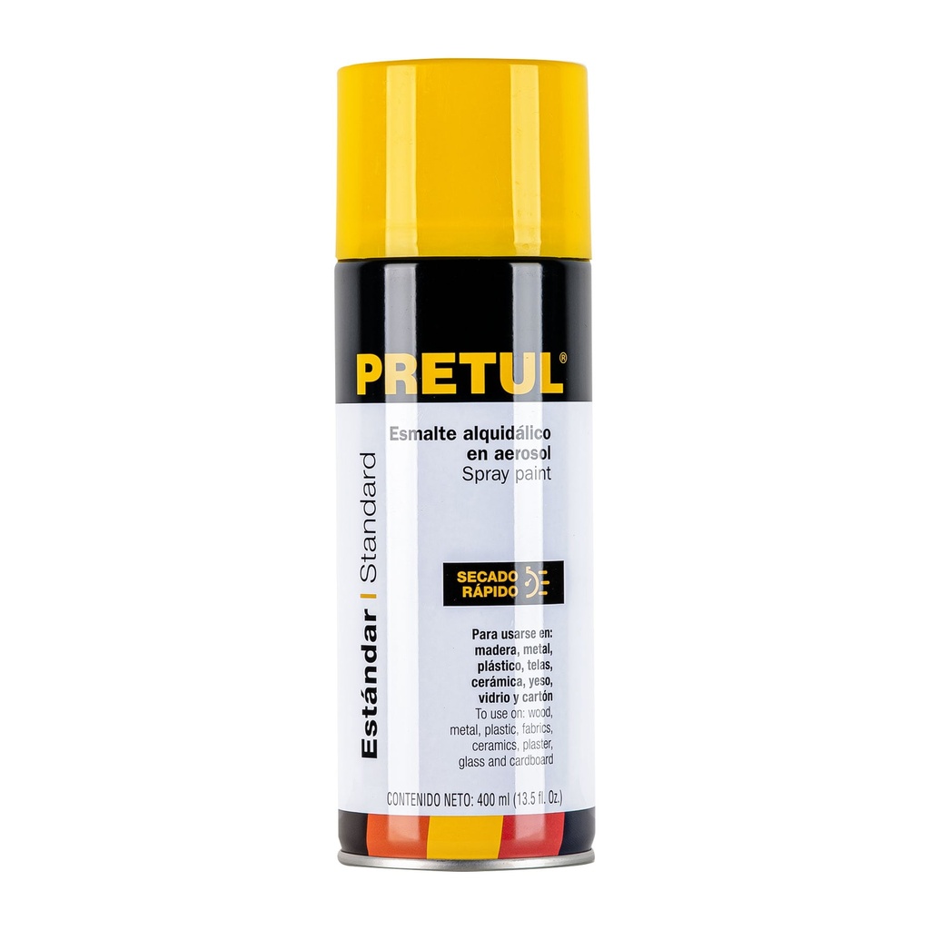[T27003] Pintura en aerosol, amarillo canario, 400ml, Pretul